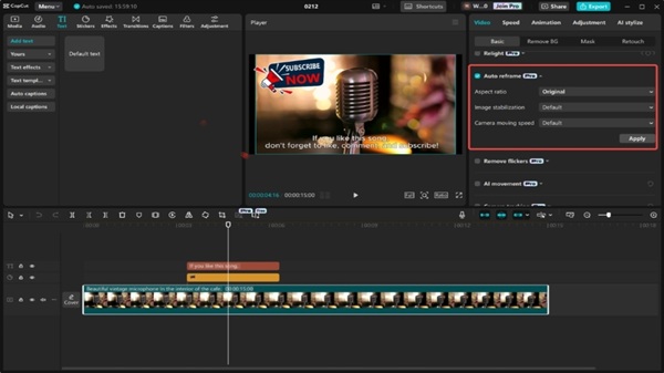 how to export high in capcut mobile